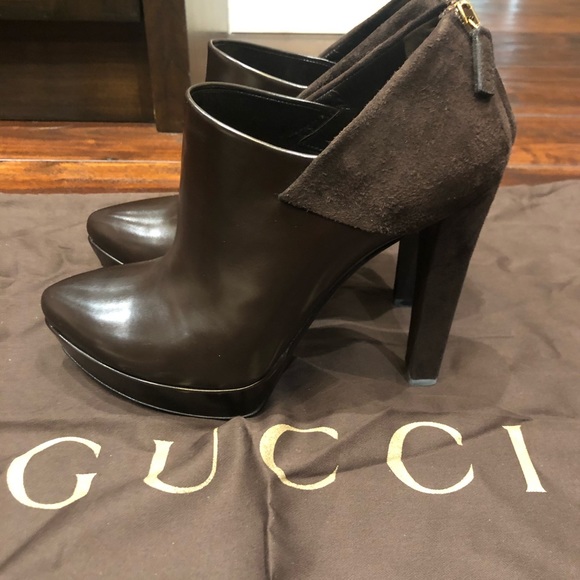 Gucci Suede and Leather booties - Picture 2 of 4